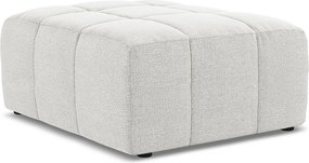 Pufa - z tkaniny bouclé - biały - ALOHA