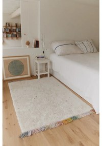 Kremowy bawełniany dywan dziecięcy tkany ręcznie odpowiedni do prania 120x160 cm Stardust – Lorena Canals