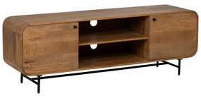 Brązowa szafka pod TV z litego drewna mango 160x55x40 cm Kaya – Ixia
