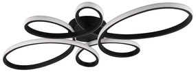 Czarna lampa sufitowa LED 45.5x83 cm Fly – Trio