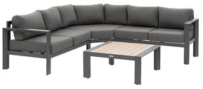 Narożnik aluminiowy VANCOUVER dla 5 osób (szaro)