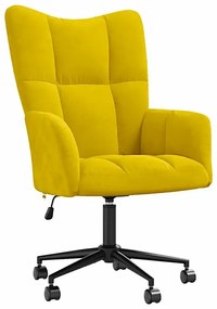 Fotel Do Biurka Glamour Musztardowy F9-K49