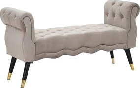 Szarobrązowa aksamitna ławka Paris – Mauro Ferretti