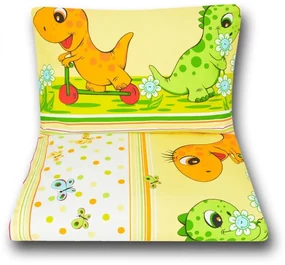 Pościel Do łóżeczka Niemowlęca Dziecięca Poszewki 120x90 - Dino