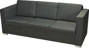 Trzyosobowa ciemnoszara sofa loftowa Z1-P82