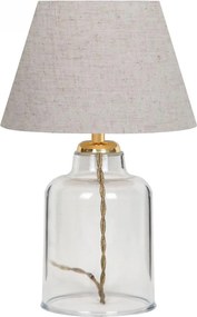 Lampa stołowa AYD 1xE27/40W/230V szara/przezroczysta