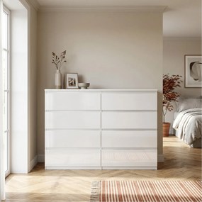 Komoda NUDO 138,5 cm do Salonu Sypialni Biały
