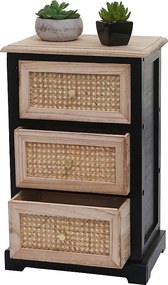 Komoda MCW-K87,  czarny, naturalny kolor