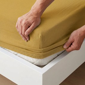 4Home prześcieradło jersey IDEAL musztardowy, 140–160 x 200 cm, 140–160 x 200 cm