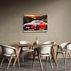 Obraz - czerwony Mercedes (70x50 cm)
