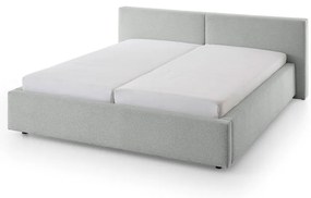 Szare tapicerowane łóżko dwuosobowe bez stelaża 180x200 cm Cube – Meise Möbel