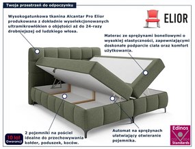 Zielone pikowane łóżko z pojemnikiem 5 rozmiarów  C3-L52