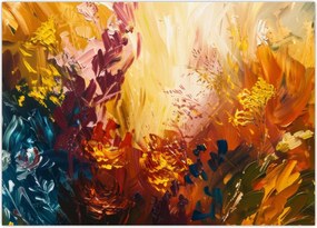 Obraz - Abstrakcyjny obraz kwiatów (70x50 cm)