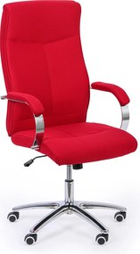 Fotel biurowy LUGO TEX, czerwony