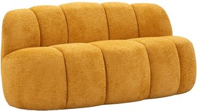 Musztardowa sofa z materiału bouclé 145 cm Ball – Mauro Ferretti