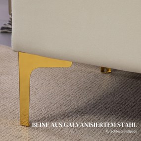 HOMCOM Ławka z przestrzenią do przechowywania, nośność do 120 kg, 120x44x44,5 cm, Kolor beżowy