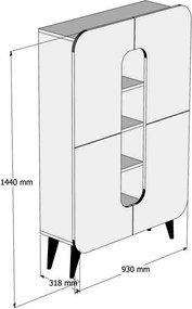 Szafka Mine Walnut and White
