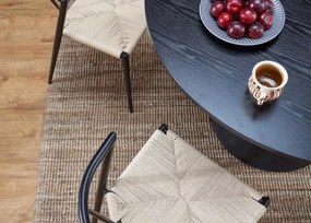 Okrągły elegancki stół Giorgia 120 cm nierozkładany w kolorze czarnym z blatem MDF i solidną podstawą