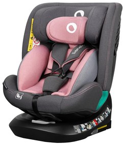 Lionelo - Fotelik samochodowy z bazą, obrotowy BASTIAAN ONE i-Size 40-150 cm Pink Rose