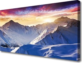 Duży obraz na płótnie Majestat Śnieżnych Szczytów
