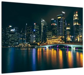 Obraz Singapuru nocą (70x50 cm)