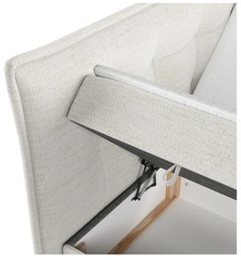 Kremowe łóżko boxspring ze schowkiem 160x200 cm Sinai – Maison de Rêve