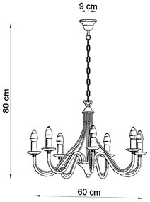 Czarny żyrandolo Nice Lamps Floriano 7