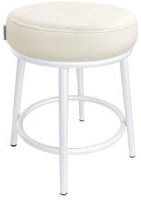 Taboret Ben noga metalowa biała MG50
