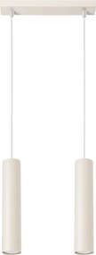 Lampa Wisząca Loft Lagos, Stal - 2 Źródło - L.30 X H.105 Cm - Beżowy