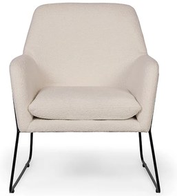 Kremowy designerski fotel MILAN