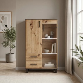 Komoda CORTEZA 80 cm do Salonu Sypialni Dąb artisan