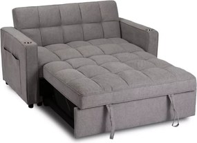 Elegancki fotel Smooth 3w1 – rozkładany fotel z funkcją łóżka i leżanki, z uchwytami