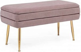 Ławka do przechowywania ciemnoróżowa 80x38x42 cm - PAVLINA