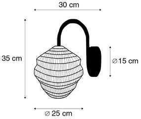 Orientalny Kinkiet / Lampa scienna złoty - VadiKolonialny Oswietlenie wewnetrzne