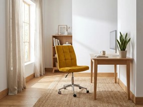 Żółty fotel biurowy Q-020 VELVET