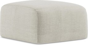 Pufa - z tkaniny strukturalnej - jasny beż - LEILA