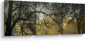 Obraz wschodu słońca (z zegarem) (90x30 cm)