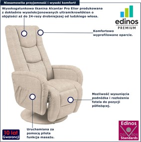 Beżowy Obrotowy Fotel Rozkładany T5-M45