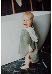 Muślinowe poncho dziecięce w kolorze khaki rozmiar S – Malomi Kids