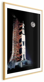 Plakat Cel podróży 21x30 cm z ramą złotą z marginesem ARTGEIST B