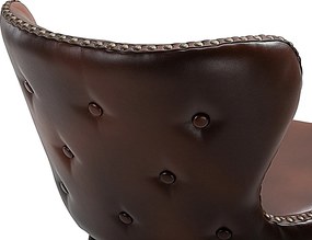 HOMCOM krzesło barowe krzesło bistro krzesło do jadalni z podnóżkiem wysokim oparciem PU