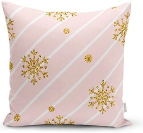 Świąteczna poszewka na poduszkę Minimalist Cushion Covers Gold Snowflakes, 42x42 cm