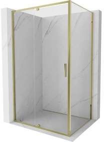 Mexen Exo kabina prysznicowa uchylna 140 x 95 cm, transparent, złota - 819-140-095-50-00