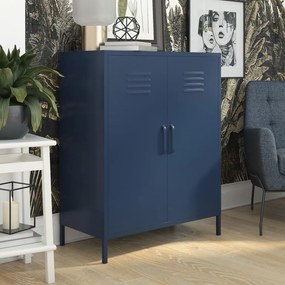 Niebieska metalowa szafka 80x102 cm Bradford – Queer Eye