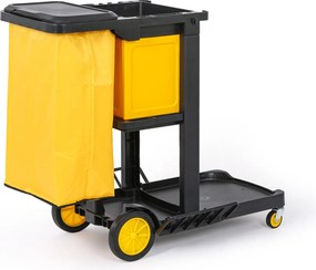 Profesjonalny wózek sprzątający z workiem i pokrywą, 1120 × 470 × 990 mm