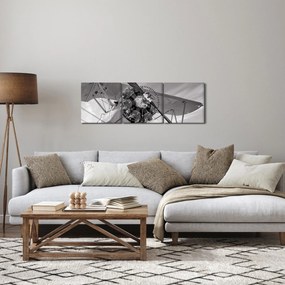 Obraz - Samolot (z zegarem) (90x30 cm)