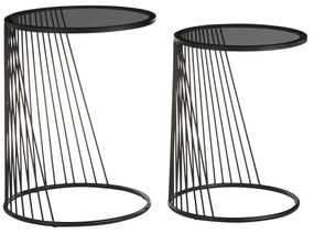 Okrągłe stoliki ze szklanym blatem zestaw 2 szt. ø 41 cm Trento – Premier Housewares