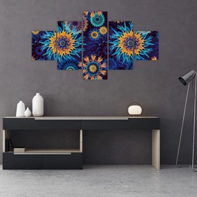 Obraz - kwiaty 3D (125x70 cm)