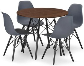 Stół 80 Cm Jesion Z 4 Krzesłami N1-R52