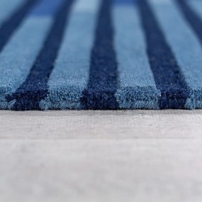 Ciemnoniebieski wełniany dywan tkany ręcznie 200x290 cm Conway Retro – Flair Rugs